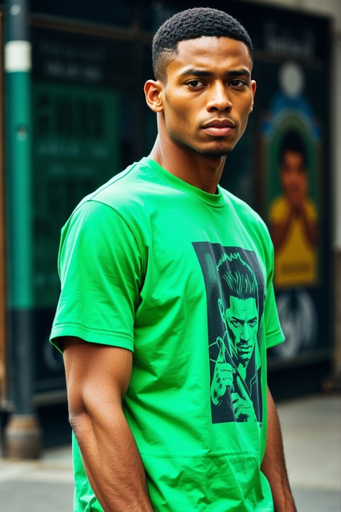 Green Printed T-shirt - Image 2